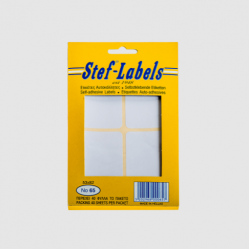 STEF ΕΤΙΚΕΤΤΕΣ ΑΥΤΟΚΟΛΛΗΤΕΣ 053x082mm 4/Φ. ΛΕΥΚΕΣ 40Φ.